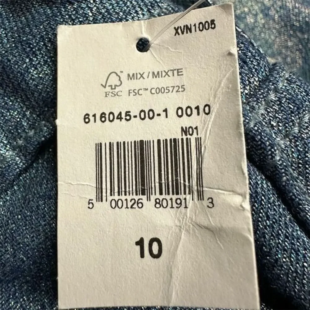 NWT GAP Kids Girls Wide-Leg‎ Jeans Size 10 Blue Metallic Sheen Denim High Rise